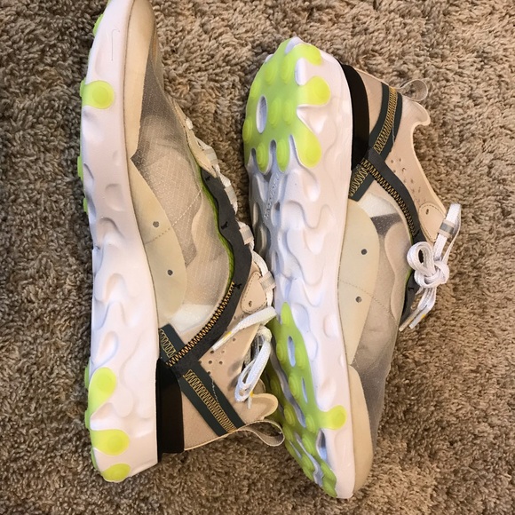 NEW NIKE REACT ELEMENT 87 OREWOOD BROWN VOLT SZ9.5 - Picture 3 of 8